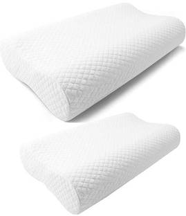 manshav Memory Foam Solid Orthopaedic Pillow Pack of 2