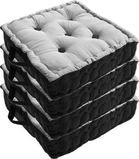 KUBER INDUSTRIES Microfibre Solid Chair Pad Pack of 4