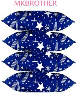 MKBROTHER Polyester Fibre Sleeping Pillow Pack of 4 Solid