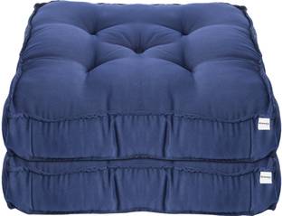 HOMESTIC by Kuber Industries Microfibre Solid Chair Pad Pack of 2
