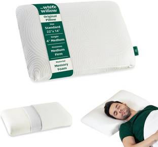The White Willow Memory Foam Orthopaedic Pillow Pack of 1 Motifs Regular Sleeping