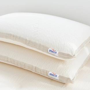 SPRINGTEK Charcoal 100% Natural Latex Solid Orthopaedic Pillow Pack of 2