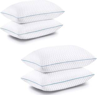 homerz Polyester Fibre Solid Sleeping Pillow Pack of 4