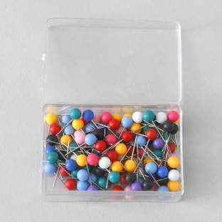 KUBER INDUSTRIES Push Pin Polystyrene Head, Nickel Point  Pins