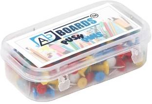 APBOARDS Multi-Color Push Pins – Strong & Sharp Tacks for Home, Office, and Classroom, Metal  Pins