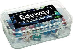 Eduway Transparent Plastic, Push Pins, Thumb Pins for Pin up Notice Board/Bulletin Board Nickel Steel Tip  Pins