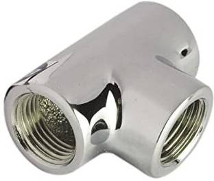 Viking Tee Thread (1) & (2) & (3) 15mm (1/2), Inner Polished CP - Pack of 2 Connectors Offer a Secure and Leak-Free Solution for your Plumbing Connections Hose Pipe