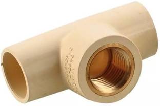 Soil to Soul ASTRAL CPVC Brass Tee, Pipe Fittings, Size- 3/4 x 1/2 inch, Pack of 10 3-Way Tee Pipe Joint