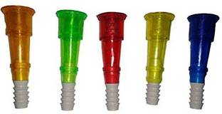 Filfora Plastic Garden Water Quick Connector PVC Jointer Hose Fast Fitting (Set of 5) 1-Way Coupling Pipe Joint