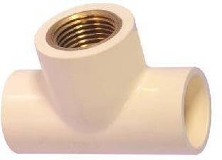 Soil to Soul CPVC Brass Tee, Pipe Fittings, Size- 3/4 x 1/2 inch, (Pack of 5) 3-Way Tee Pipe Joint