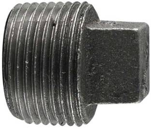 Implemental Plain Plug Square Head GI Pipe Fitting(Set of 10) (1/2 Inch) 1-Way Head Plug Pipe Joint