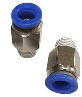 DLEIN 10mm 1/4 Thread Pneumatic Push Quick Connect Fittings Air Line Connector Pneumat 1-Way Union Pipe Joint