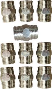 ESEKSAFAR CONNECTION NIPPLE 1/2" / 0.5 INCH PACK OF10 1-Way Coupling Pipe Joint 2-Way Union Pipe Joint
