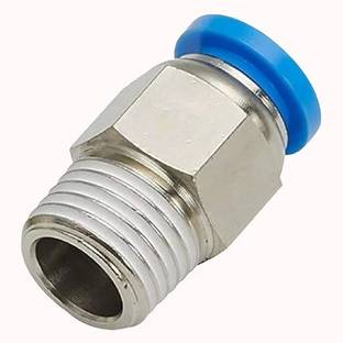 Implemental 1/4" Male Connector Air Push Type Pneumatic Fittings (Pack of 5pcs) (1/4" X 6mm) 1-Way Reducer Pipe Joint