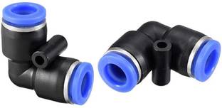 DLEIN 8mm L Elbow Push To Connect Union Pneumatic Connector Air Pipe LineQuick Fitting 2-Way 90 Degree Elbow Pipe Joint