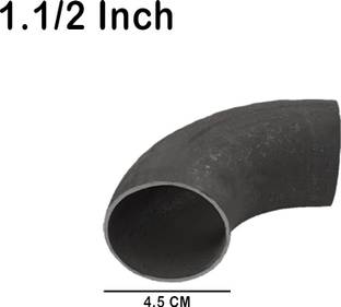 Implemental MS Short Bend Pipe Fitting (1.1/2 INCH X 5 PCS) 2-Way 45 Degree Elbow Pipe Joint