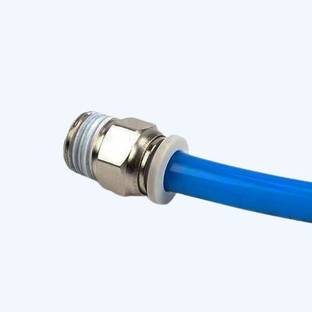 Implemental 1/2" Male Connector Air Push Type Pneumatic Fittings (Pack of 5pcs) (1/2"x 6mm) 1-Way Union Pipe Joint