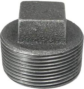 Implemental MS Male Plug Pipe Fitting Threaded BSP Pipe Fitting (1/4 INCH x 5 Pcs) 1-Way Head Plug Pipe Joint