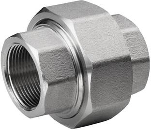 Implemental SS Union Pipe Fitting (1 inch) 2-Way Union Pipe Joint