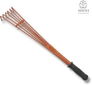 SHINI LIFESTYLE GARDENING TOOL, Hand cultivator Garden Rake With Handle for home garden, 60 cm Pitchfork