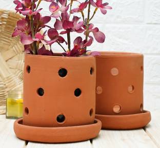 GOLD DUST orchid plant pot, orchid pots, orchid pots for home indoor plant terracotta Plant Container Set