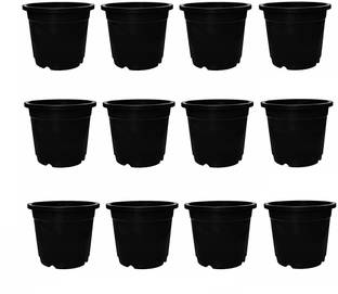 The Ubals 6 Inch Nursery Plastic Round Pot with Drain Hole Seed Starting Pots for Seeding Plant Container Set