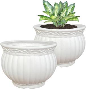 Nursery Hub 2 Pcs Kanha Matki 6 inch Dia. Indoor/outdoor gamla planter pots plant containers Plant Container Set