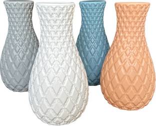 SNSHOPEE (Pack of 4) Premium Decorative 9" Plant Pots Planters Flower Pots Plant Container Set