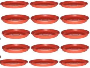 spyLove Flower Pot Saucer Base Planter Tray 6 inch Terracotta Plant Container Set