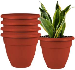 Urban Infotech 18 Inch Plastic Planters Big Size Flower Pot Stylish Indoor Outdoor Gamla Plant Container Set