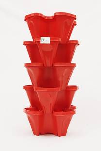 bio blooms SELF WATERING TOWER GARDEN POTS Stack A Pot Plant Container Set