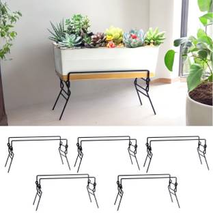 ecofynd Joel Metal Planter Stand for Living Room Plant Container Set