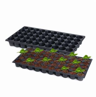 UGAOO Reusable 104 Holes Seedling Tray with Drainage Holes (Black, 104 Holes/Tray) Plant Container Set