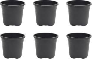 UGAOO UV Treated Gardening Pots for Indoor & Outdoor Pots - Black Plant Container Set