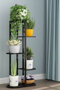 Bee Creative Plant Stand Flower Pot Holder Shelves Rack,6 -Layer Retro Design Plant Container Set