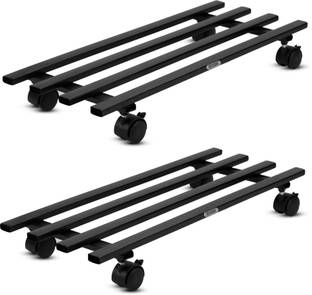 Urban Plant Rectangular Caddy with Wheel Rolling Plant Stand Plant Container Set