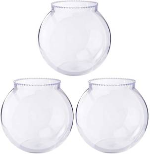 AYUTAS Mini Flower Vase, Money Plant, Bamboo Plant Pot, Glass Fish Bowl For Home Decor Plant Container Set