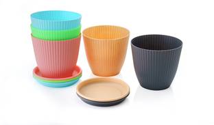 OMORTEX Small Size Flower Pots for Home,Terrace,Garden Etc for Indoor & Outdoor Plant Container Set