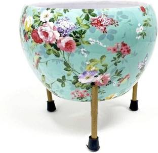 Greenele Plants Pots with Stand -Designer Pots for Indoor/Outdoor Plants Rust Free Metal Plant Pots for Living Room, Balcony and Garden Decor (Plants not Included) (Design3) Plant Container Set