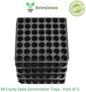 एविरोग्रीन 49 Cavity Reusable Seedling Trays Pack of 5 (Total 245 Cavity) प्लांट कंटेनर सेट