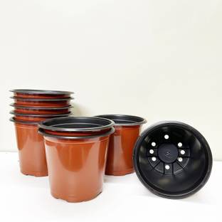 SaplingsWorld Thermo Plastic Flower Pot | 7 inch size | Plant Container Set