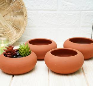 GOLD DUST Clay Pot for Plants Terracotta Plant Container Set