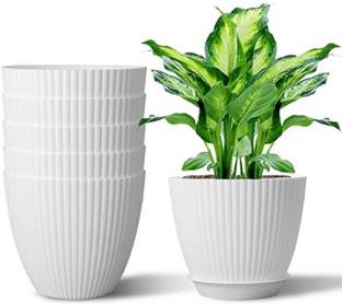 SNSHOPEE (Pack of 5) Multipurpose Flower Pots Vase for Home Office Decor, Table Tops Plastic Vase