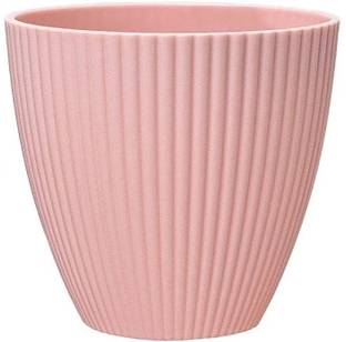 Ethnic Forest 7 inch Round Flower Pots with trays for Home & Decoration Planters, Terrace Plant Container Set