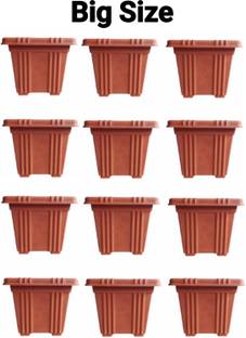 GreenLove Big Size Square Plant Containers Gamla Flower Pot for indoor and outdoor Plant Container Set