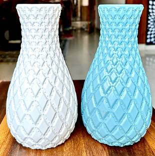 TFH (Pack of 2) Premium Beautiful 9" Plant Pots Planters Flower Pots Vases Plant Container Set