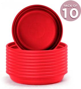 Nursery Hub (Pack of 10) Large Size 8 inch Bottom Trays Saucer Plates gamla Pots Plant Container Set