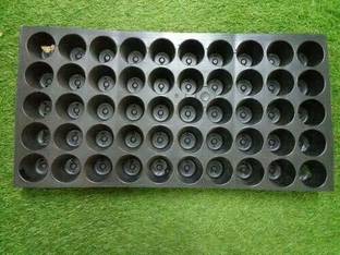PRERAJ Agriculture/Garden Plastic Seed Germination Seedling Tray (Black 50 Cavity, 10) Plant Container Set