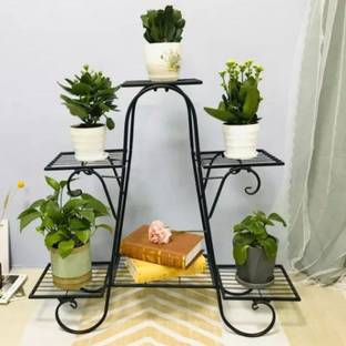 OKASHA Elegant Iron Plant/ Pot / Gamla Stand, Indoor (WITHOUT POTS) Plant Container Set