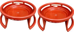 Mohit Plastic Ultra Durable rust free Pot Stand | Holds Upto 50 kg heavy duty Plant Container Set